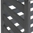 Cache pour climatiseur/échangeur thermique HWC-Q15, cache en bois certifié MVG 78 x 84 x 32 cm - gri