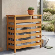 Habillage pour climatiseur/échangeur thermique HWC-Q15, cache en bois certifié MVG 78 x 84 x 32 cm -