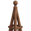 Jardiniére avec treillis HWC-Q18, bac à plantes avec treillis, jardiniére 168x40x40 cm - brun foncé