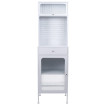Buffet haut HWC-P99, meuble de cuisine haut avec rangement pour robot aspirateur, compartiments de r