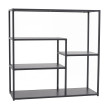 étagére HWC-P98, étagére de salon, étagére sur pied, étagére de rangement, métal industriel 80 x 80