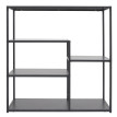 étagére HWC-P98, étagére de salon, étagére sur pied, étagére de rangement, métal industriel 80 x 80