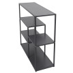 étagére HWC-P98, étagére de salon, étagére sur pied, étagére de rangement, métal industriel 80 x 80