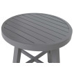 Ensemble de salon en aluminium HWC-P82, salon de jardin pour balcon comprenant une table et des chai