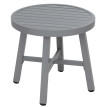 Ensemble de salon en aluminium HWC-P82, salon de jardin pour balcon comprenant une table et des chai