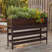 Jardiniére sur pied HWC-P96, bac à légumes/é plantes, jardiniére, pot de fleurs en aluminium transpa