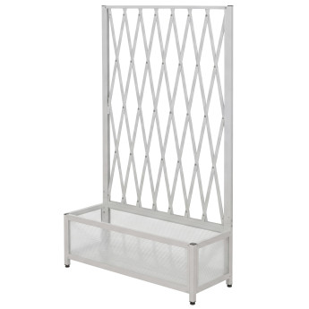 Treillis en aluminium HWC-G21, treillis en ciseaux pour jardiniéres et pots de fleurs, acier 152 x 9