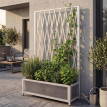Treillis en aluminium HWC-G21, treillis en ciseaux pour jardiniéres et pots de fleurs, acier 152 x 9