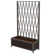 Treillis en aluminium HWC-G21, treillis en ciseaux pour jardiniéres et pots de fleurs, acier 152 x 9