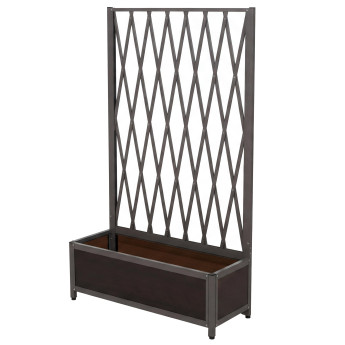 Treillis en aluminium HWC-G21, treillis en ciseaux pour jardiniéres et pots de fleurs, acier 152 x 9