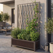 Treillis en aluminium HWC-G21, treillis en ciseaux pour jardiniéres et pots de fleurs, acier 152 x 9