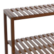 étagére à plantes en bambou HWC-Q34, étagére en escalier pour fleurs, 2 tablettes, 100 x 90 x 50 cm