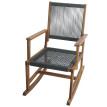 Fauteuil à bascule HWC-P73, fauteuil à bascule d'extérieur pour jardin, chaise longue à bascule, boi