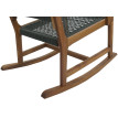 Fauteuil à bascule HWC-P73, fauteuil à bascule d'extérieur pour jardin, chaise longue à bascule, boi