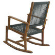 Fauteuil à bascule HWC-P73, fauteuil à bascule d'extérieur pour jardin, chaise longue à bascule, boi