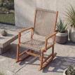 Fauteuil à bascule HWC-P73, fauteuil à bascule d'extérieur pour jardin, chaise longue à bascule, boi