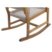 Fauteuil à bascule HWC-P73, fauteuil à bascule d'extérieur pour jardin, chaise longue à bascule, boi