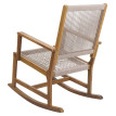 Fauteuil à bascule HWC-P73, fauteuil à bascule d'extérieur pour jardin, chaise longue à bascule, boi