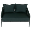 Banc de jardin en aluminium HWC-P90, canapé de jardin, banc d'extérieur, tressage en corde, tissu/te