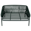 Banc de jardin en aluminium HWC-P90, canapé de jardin, banc d'extérieur, tressage en corde, tissu/te
