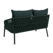 Banc de jardin en aluminium HWC-P90, canapé de jardin, banc d'extérieur, tressage en corde, tissu/te