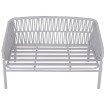 Banc de jardin en aluminium HWC-P90, canapé de jardin, banc d'extérieur, tressage en corde, tissu/te
