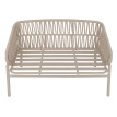 Banc de jardin en aluminium HWC-P90, canapé de jardin Banc d'extérieur, tressage en corde Tissu/text
