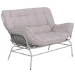 Canapé 2 places HWC-P75, canapé de jardin, banc de jardin, canapé 2 places, tissu 220 g/m2, polyroti