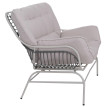 Canapé 2 places HWC-P75, canapé de jardin, banc de jardin, canapé 2 places, tissu 220 g/m2, polyroti
