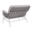 Canapé 2 places HWC-P75, canapé de jardin, banc de jardin, canapé 2 places, tissu 220 g/m2, polyroti