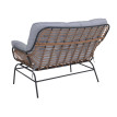 Canapé 2 places HWC-P75, canapé de jardin, banc de jardin, canapé 2 places, tissu 220 g/m2, polyroti