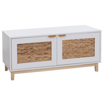 Banc HWC-P54, banc de vestiaire, étagére à chaussures, rangement à chaussures, MDF mélaminé, faéade