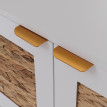 Banc HWC-P54, banc de vestiaire, étagére à chaussures, rangement à chaussures, MDF mélaminé, faéade