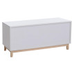 Banc HWC-P54, banc de vestiaire, étagére à chaussures, rangement à chaussures, MDF mélaminé, faéade