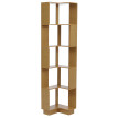 Bibliothéque d'angle HWC-P53, étagére d'angle, étagére de salon, 5 niveaux, MDF mélaminé, 175 x 40 x