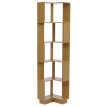 Bibliothéque d'angle HWC-P53, étagére d'angle, étagére de salon, 5 niveaux, MDF mélaminé, 175 x 40 x