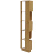 Bibliothéque d'angle HWC-P53, étagére d'angle, étagére de salon, 5 niveaux, MDF mélaminé, 175 x 40 x
