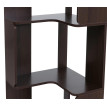Bibliothéque d'angle HWC-P53, étagére d'angle, étagére murale, 5 niveaux, MDF mélaminé, 175 x 40 x 4