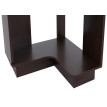 Bibliothéque d'angle HWC-P53, étagére d'angle, étagére murale, 5 niveaux, MDF mélaminé, 175 x 40 x 4