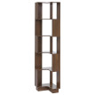 Bibliothéque d'angle HWC-P53, étagére d'angle, étagére sur pied, étagére de salon, 5 niveaux, MDF mé