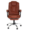Chaise de bureau HWC-M80, chaise de bureau pivotante, fauteuil de direction, repose-pieds extensible