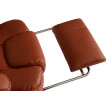 Chaise de bureau HWC-M80, chaise de bureau pivotante, fauteuil de direction, repose-pieds extensible