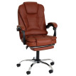 Chaise de bureau HWC-M80, chaise de bureau pivotante, fauteuil de direction, repose-pieds extensible