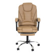 Chaise de bureau HWC-M80, chaise de bureau pivotante, fauteuil de direction, repose-pieds extensible
