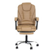 Chaise de bureau HWC-M80, chaise de bureau pivotante, fauteuil de direction, repose-pieds extensible