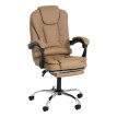 Chaise de bureau HWC-M80, chaise de bureau pivotante, fauteuil de direction, repose-pieds extensible