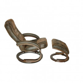 Fauteuil de relaxation Rome brun Vintage