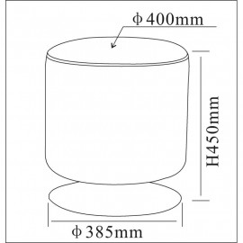 Pouf Repose-pied Bazile blanc
