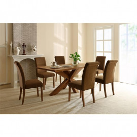 Chaise Dolo bois de hêtre massif rembourrée anthracite/noir