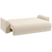 Canapé-lit Aurson 3 places convertible rangement velours côtelé Beige